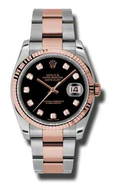 Rolex - Datejust 36mm - Steel and Pink Gold - Fluted Bezel