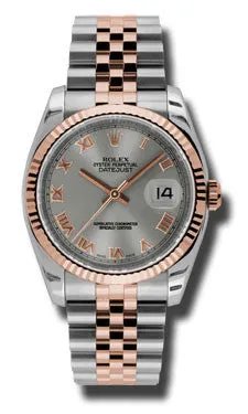 Rolex - Datejust 36mm - Steel and Pink Gold - Fluted Bezel