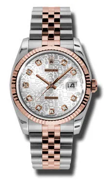 Rolex - Datejust 36mm - Steel and Pink Gold - Fluted Bezel