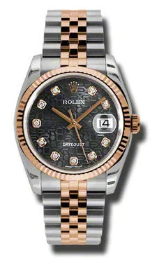 Rolex - Datejust 36mm - Steel and Pink Gold - Fluted Bezel