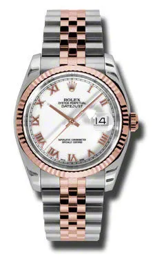 Rolex - Datejust 36mm - Steel and Pink Gold - Fluted Bezel