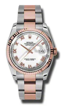 Rolex - Datejust 36mm - Steel and Pink Gold - Fluted Bezel
