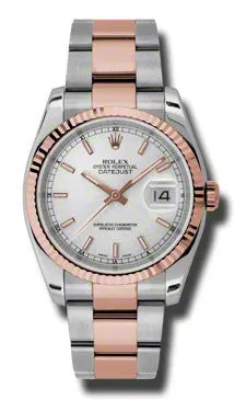 Rolex - Datejust 36mm - Steel and Pink Gold - Fluted Bezel