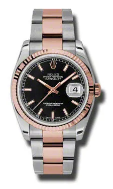 Rolex - Datejust 36mm - Steel and Pink Gold - Fluted Bezel