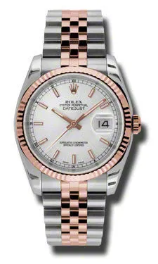 Rolex - Datejust 36mm - Steel and Pink Gold - Fluted Bezel