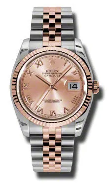 Rolex - Datejust 36mm - Steel and Pink Gold - Fluted Bezel