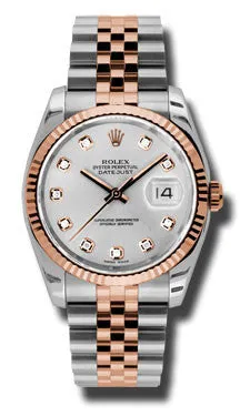 Rolex - Datejust 36mm - Steel and Pink Gold - Fluted Bezel