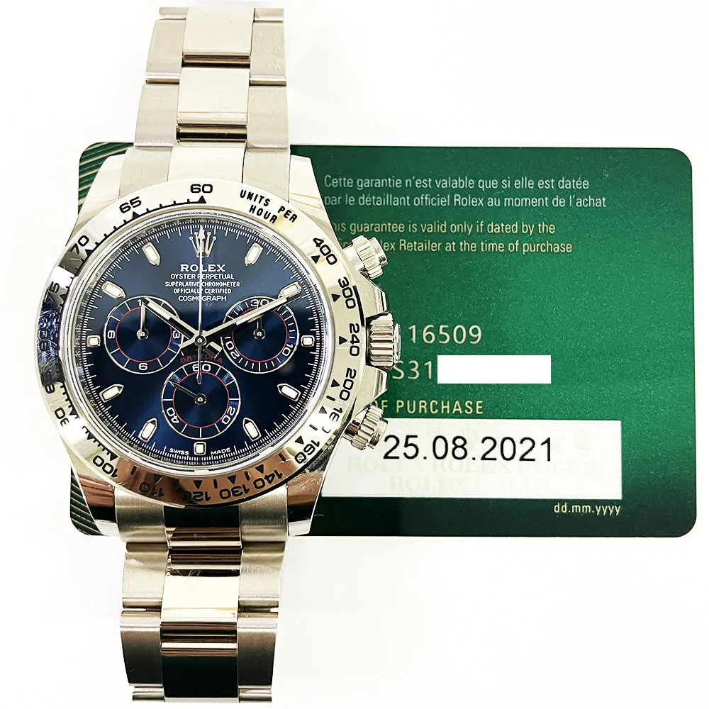 Rolex Oyster Perpetual 116509 Blue Dial Aug 2021