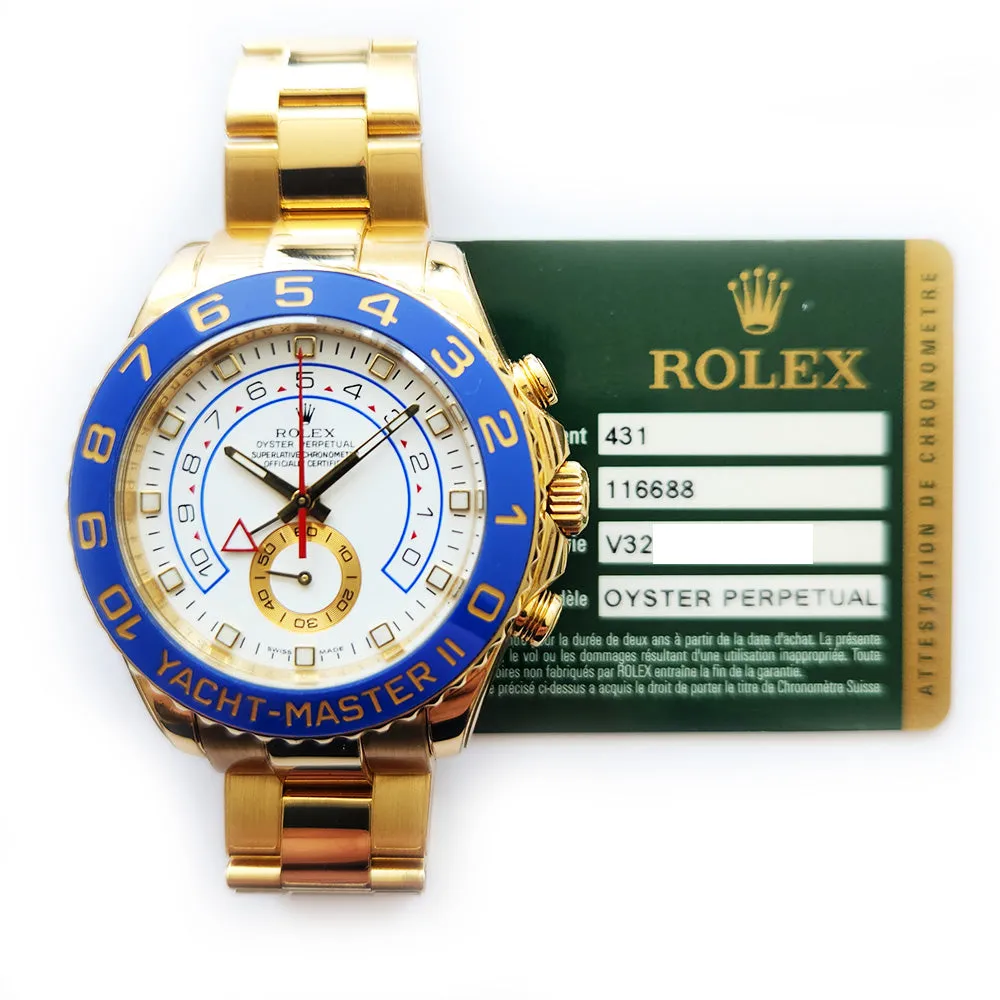 Rolex Yacht-Master II 116688 White Dial Feb 2011