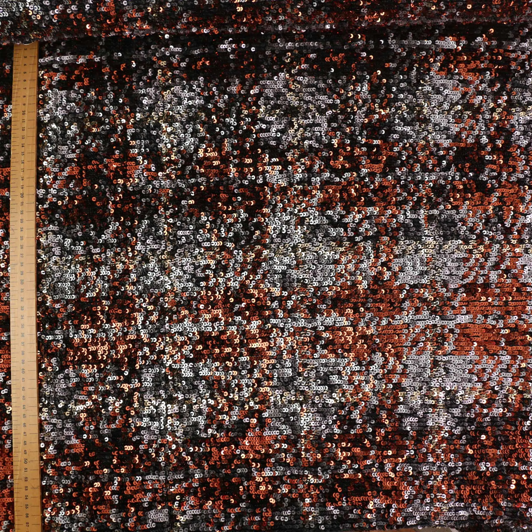 Sequin Fabric - Blue, Copper