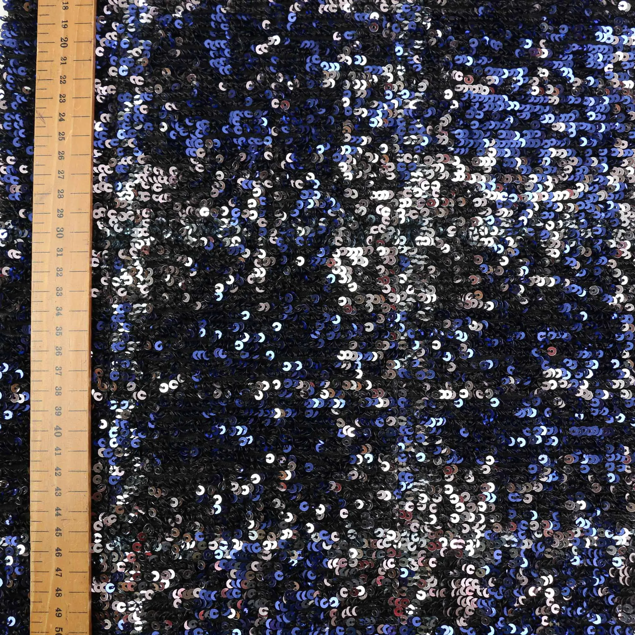 Sequin Fabric - Blue, Copper
