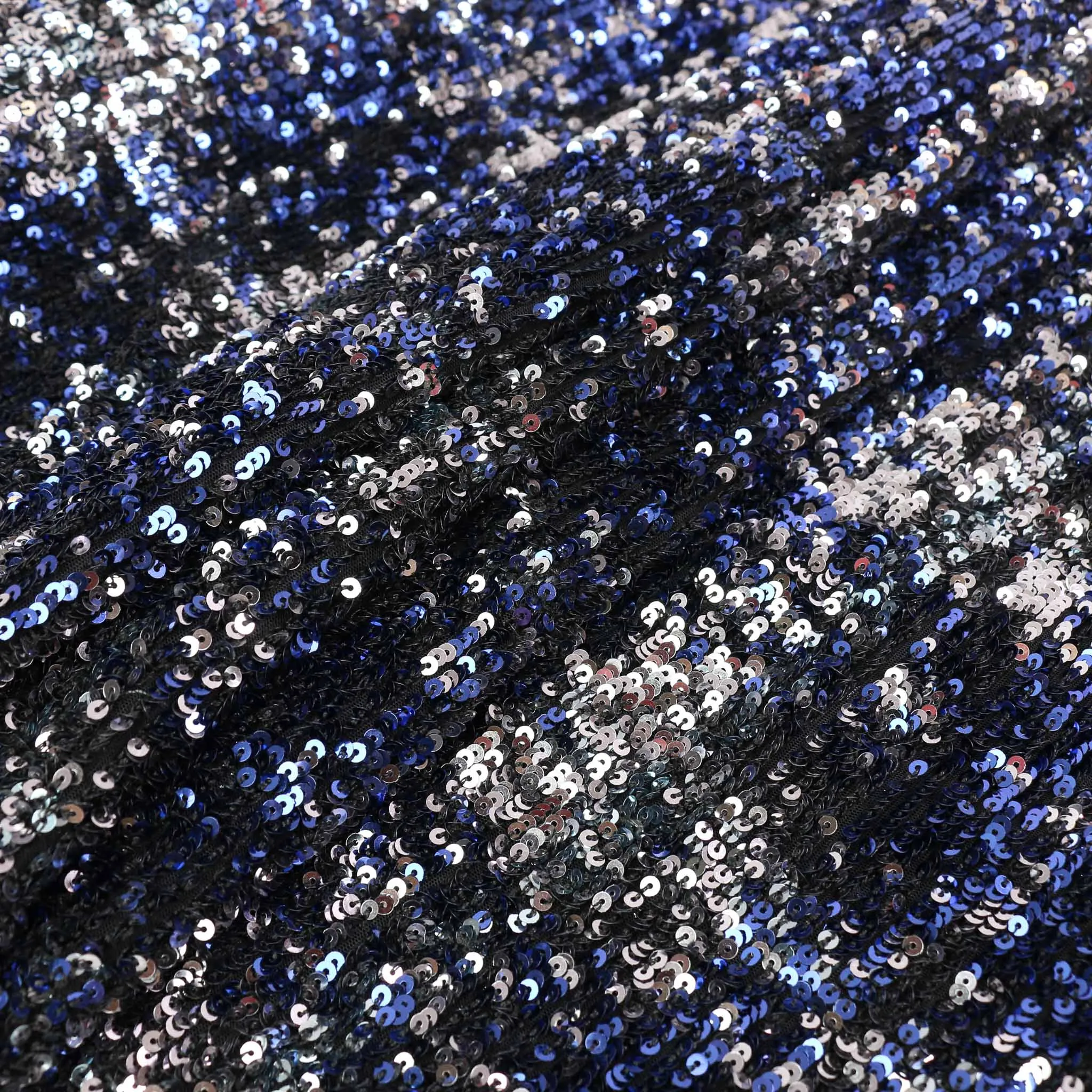 Sequin Fabric - Blue, Copper