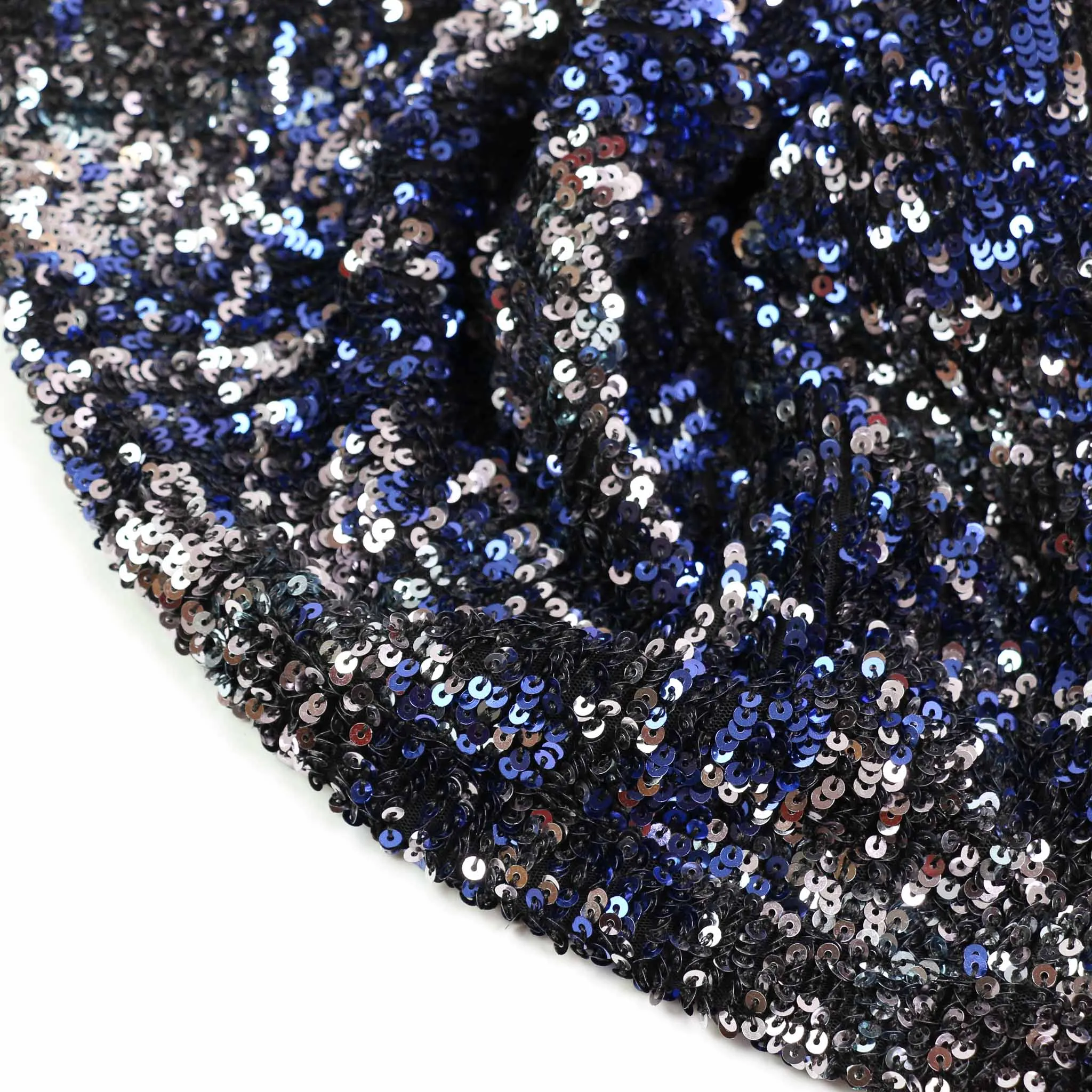 Sequin Fabric - Blue, Copper