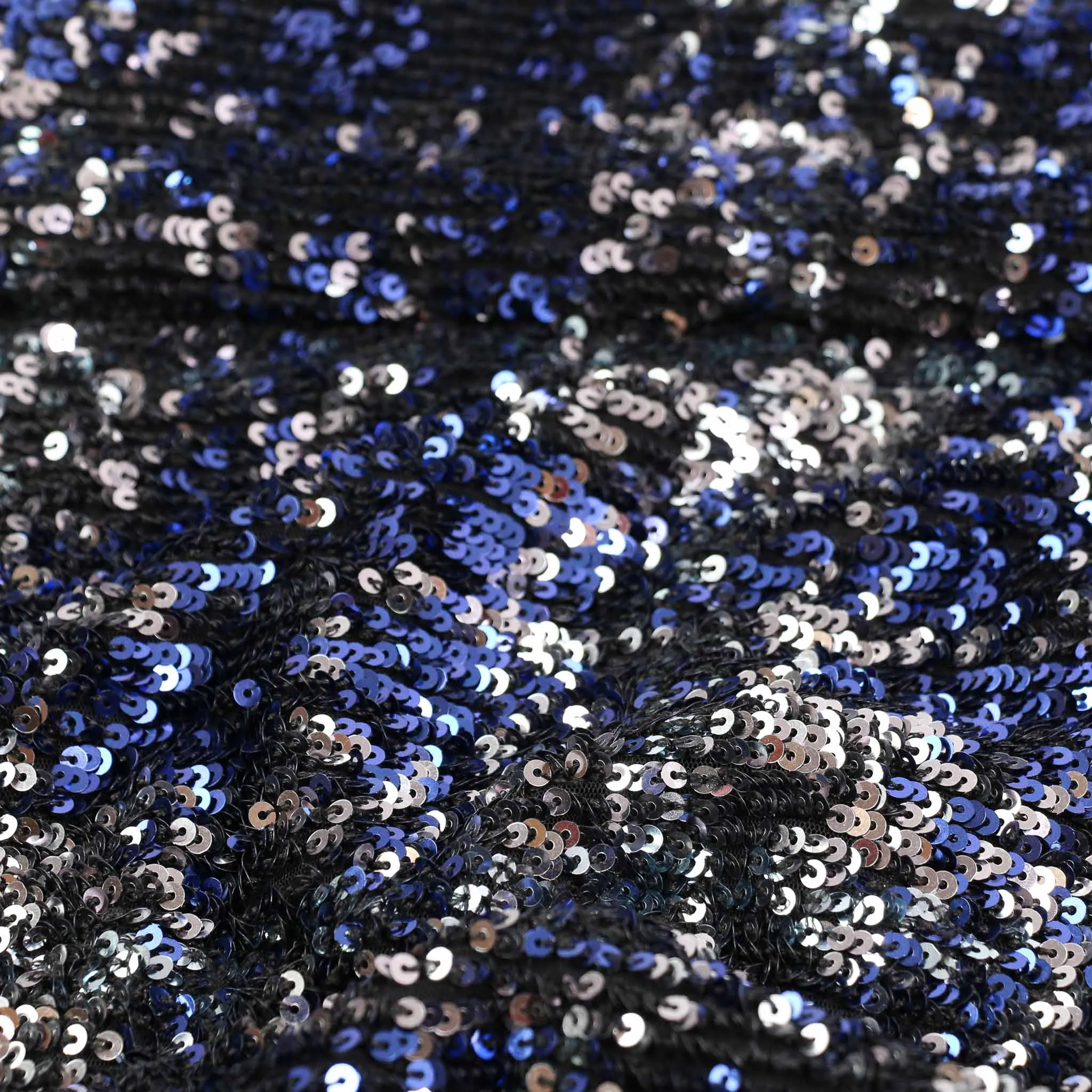 Sequin Fabric - Blue, Copper