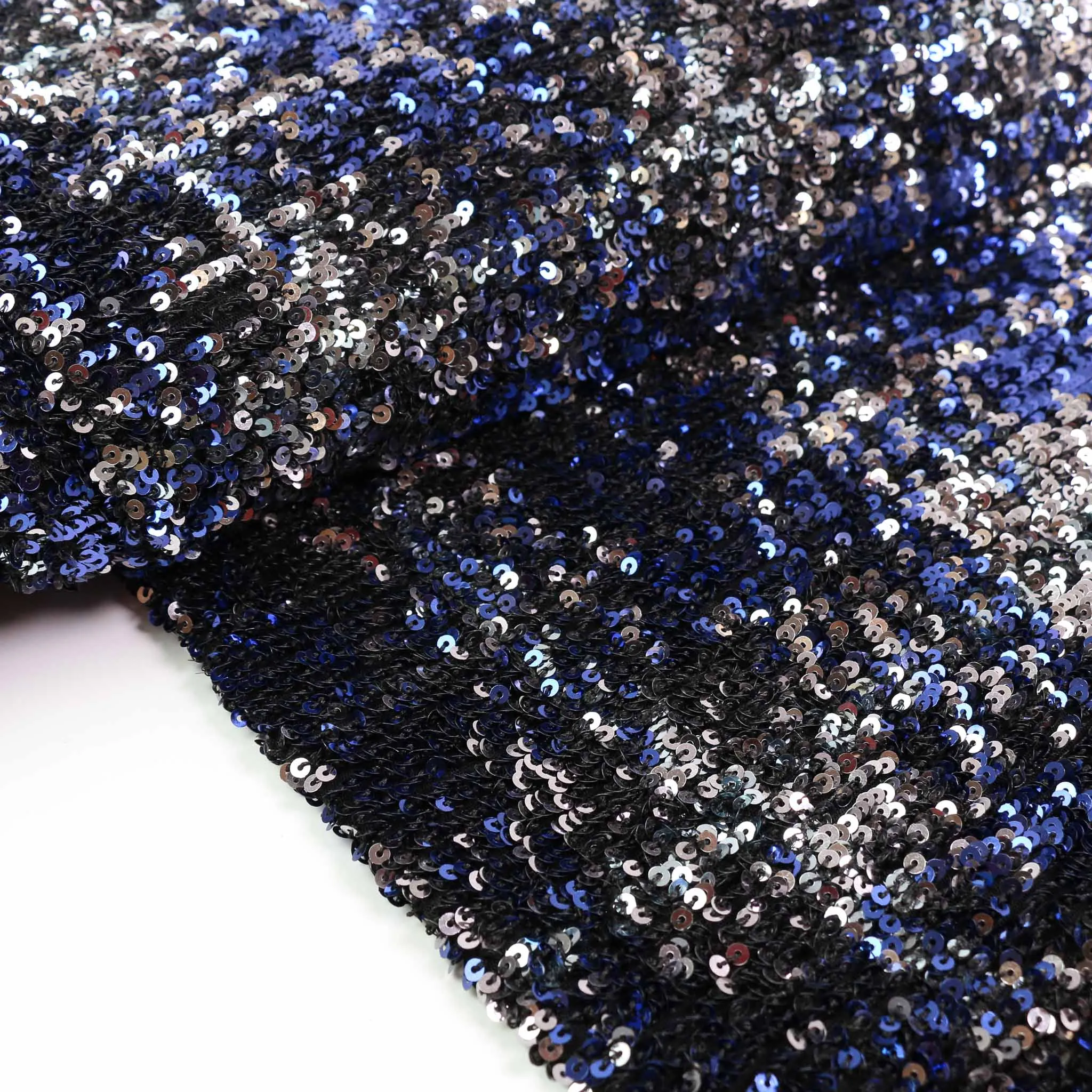 Sequin Fabric - Blue, Copper