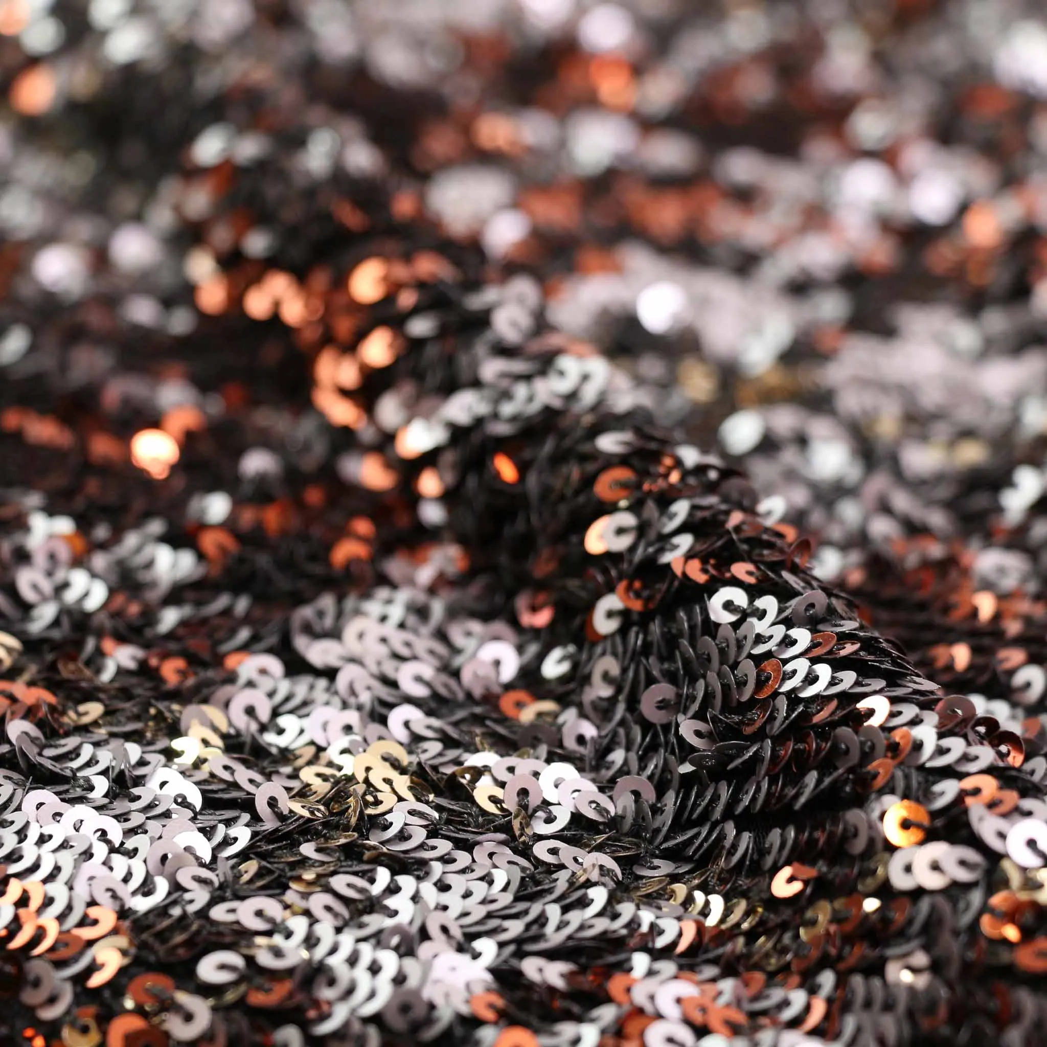 Sequin Fabric - Blue, Copper
