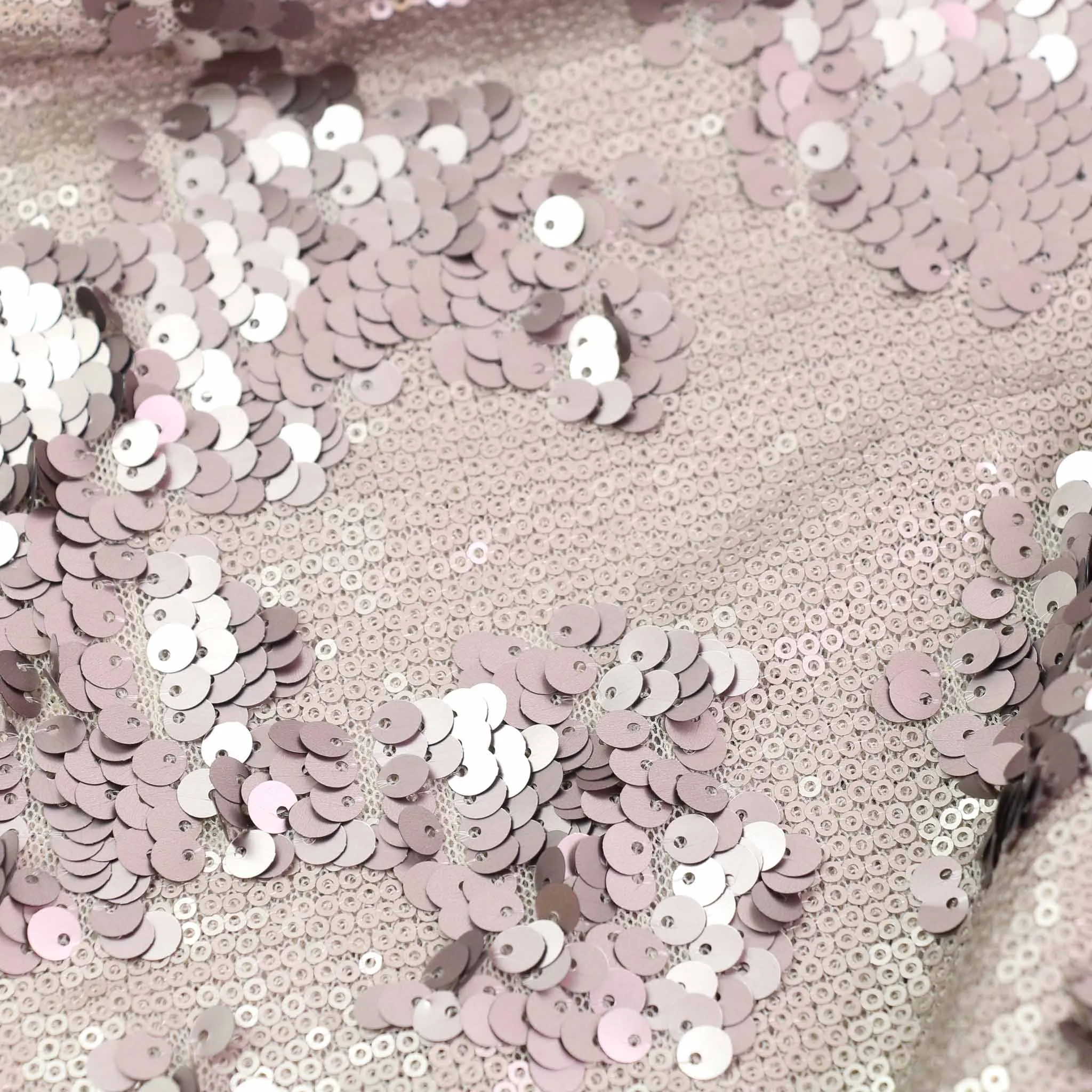 Sequin Fabric - Mauve, Black