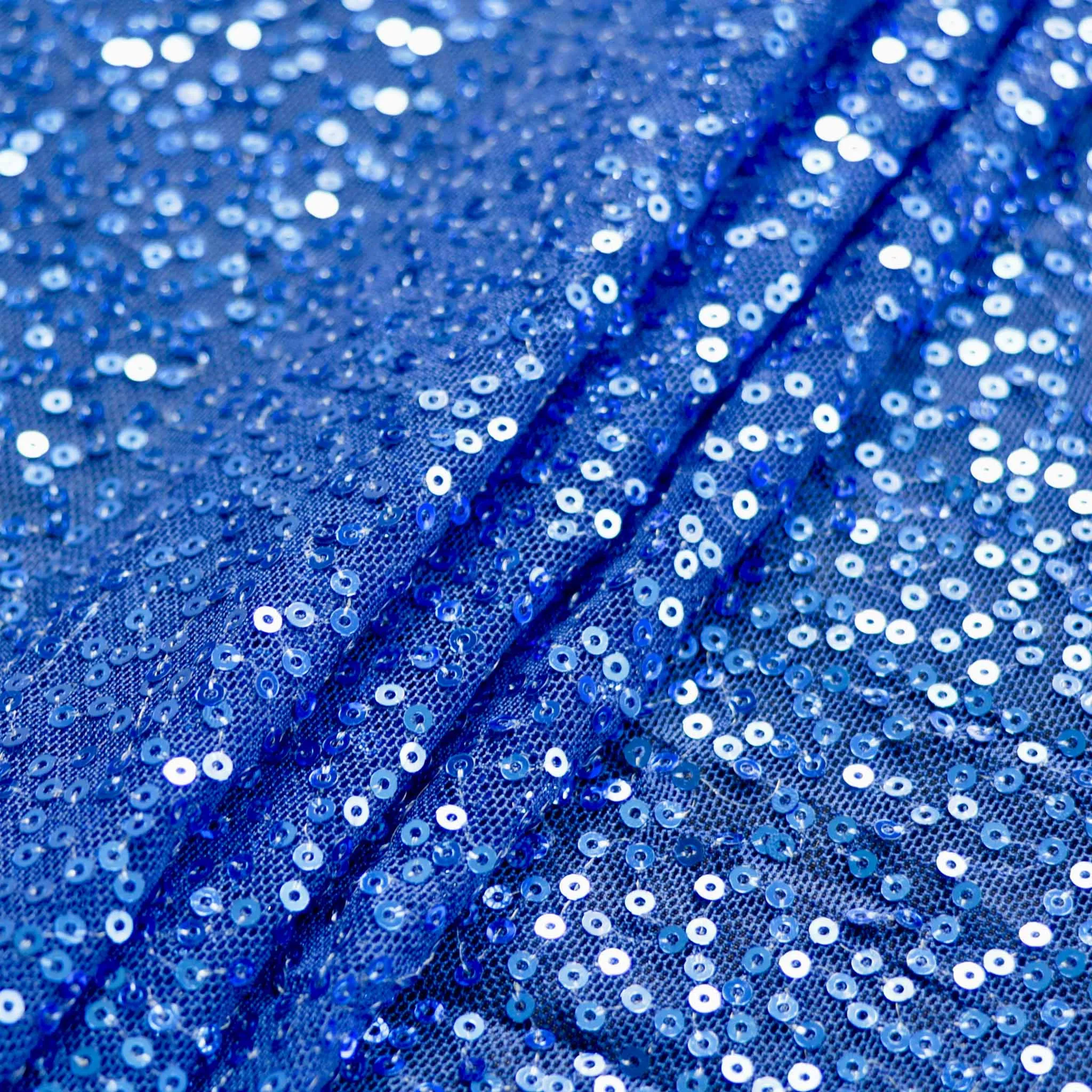 Sequin Fabric - Red or blue