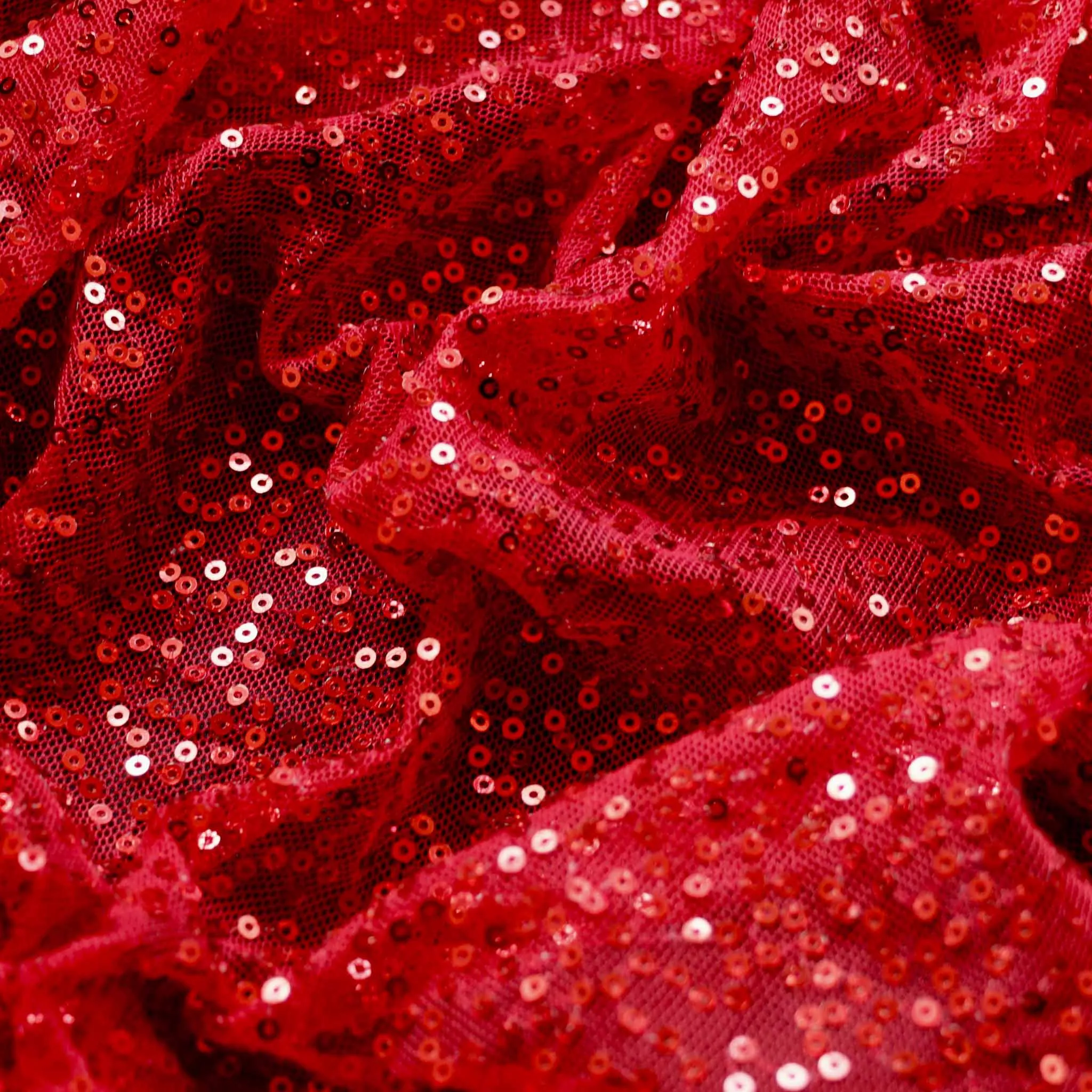 Sequin Fabric - Red or blue