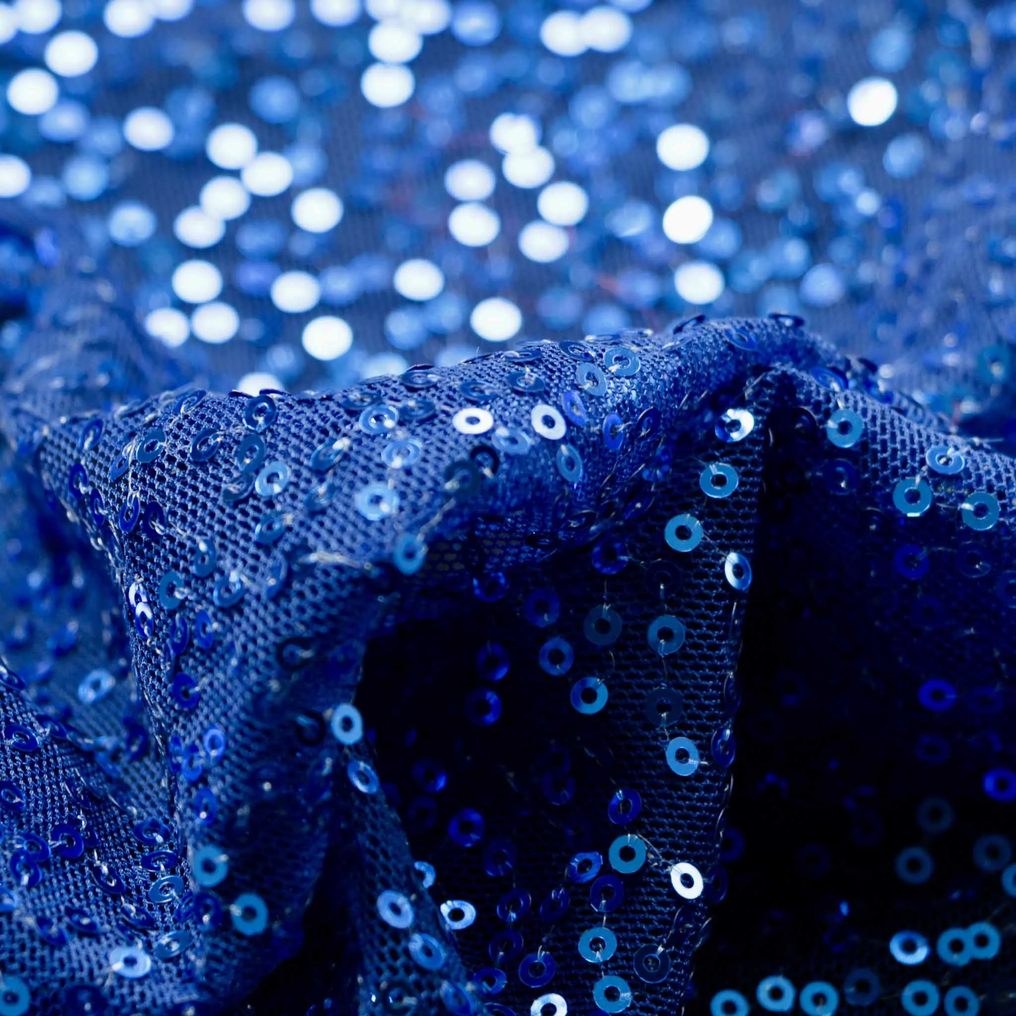 Sequin Fabric - Red or blue