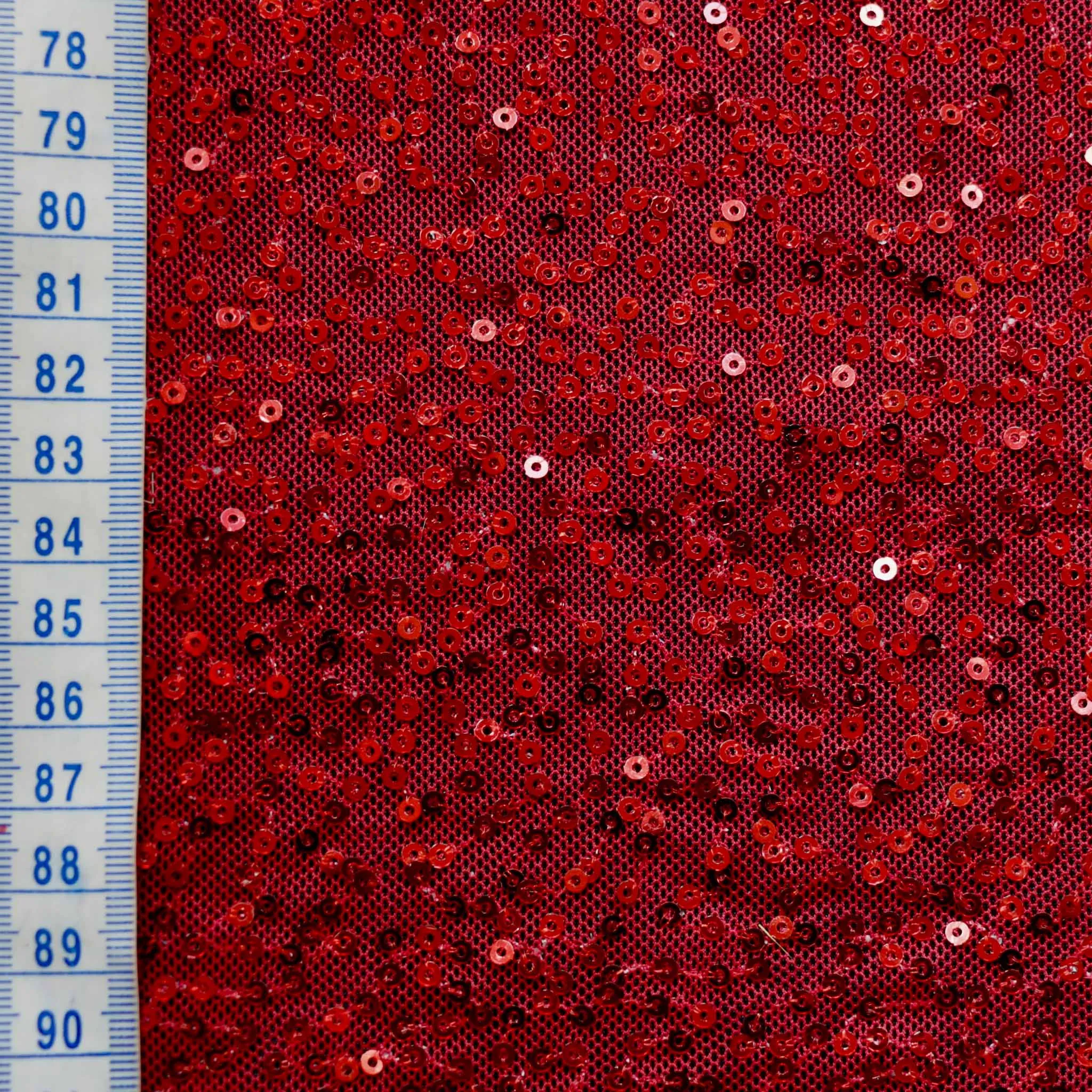 Sequin Fabric - Red or blue