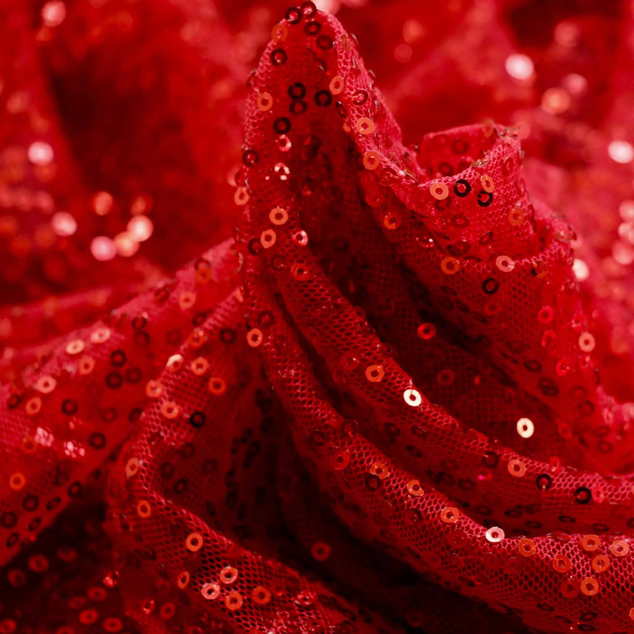 Sequin Fabric - Red or blue