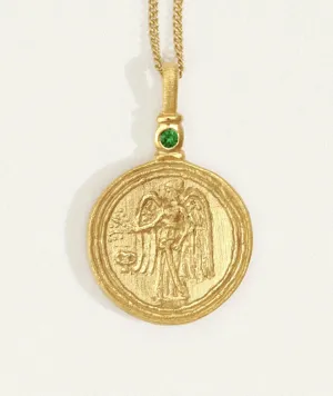Serafina Coin Necklace Gold Vermeil
