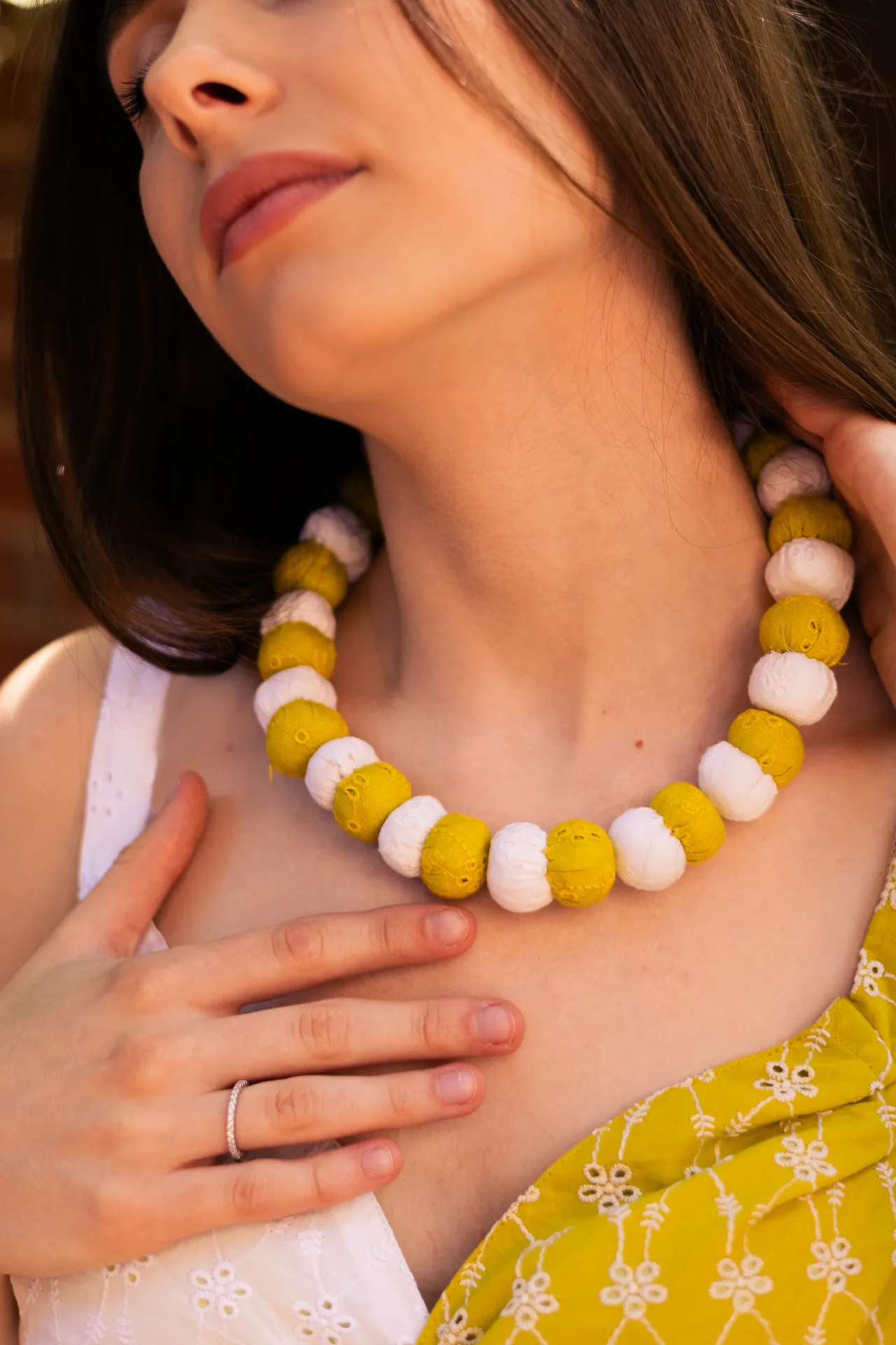 Sierra Fabric Beaded Necklace/Belt