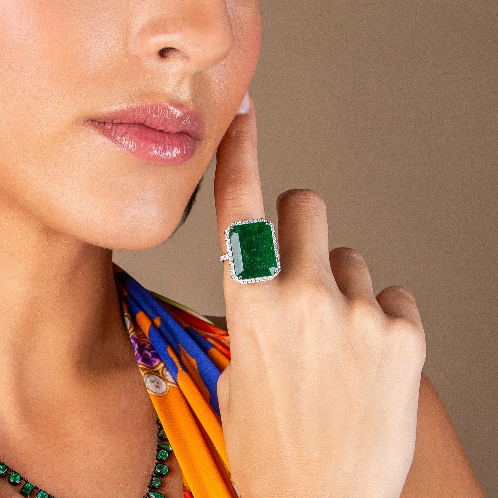 Sonata Emerald Cocktail Ring