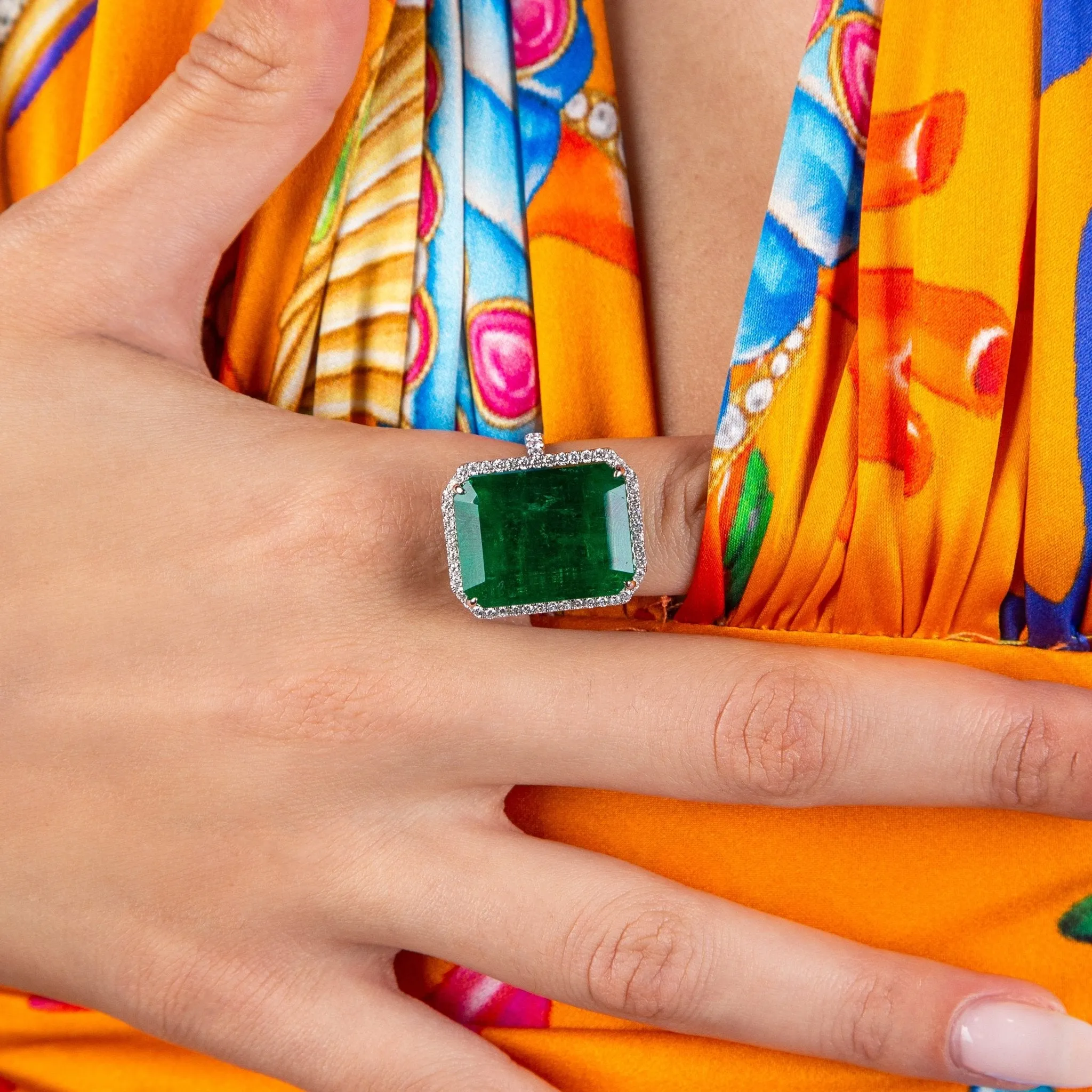 Sonata Emerald Cocktail Ring