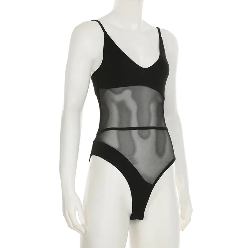 Spaghetti Strap Scoop Neck Bodysuit