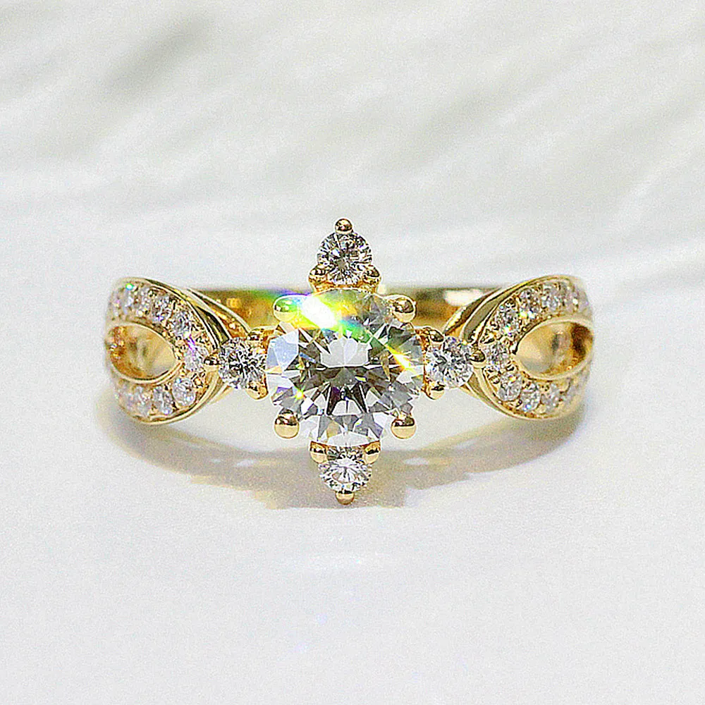 Split Shank GIA Diamond Engagement Ring