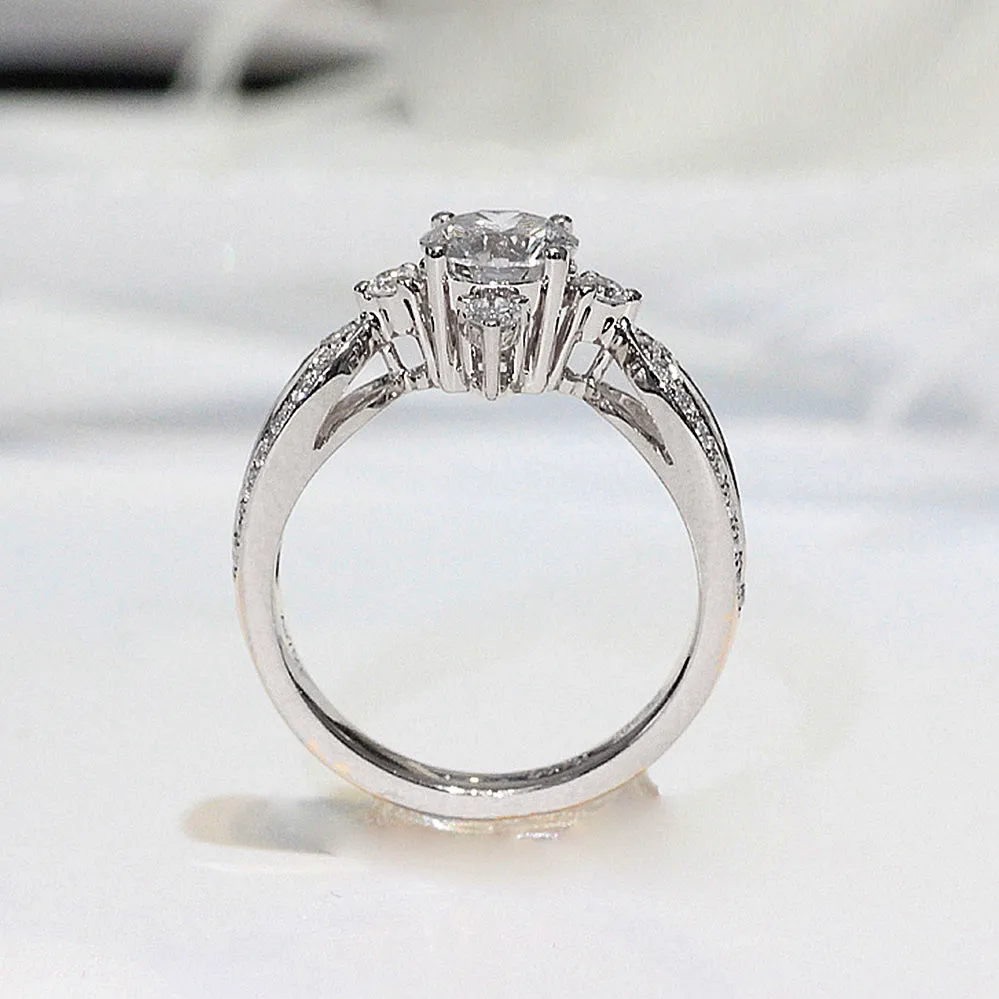Split Shank GIA Diamond Engagement Ring