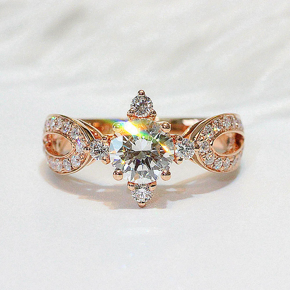 Split Shank GIA Diamond Engagement Ring