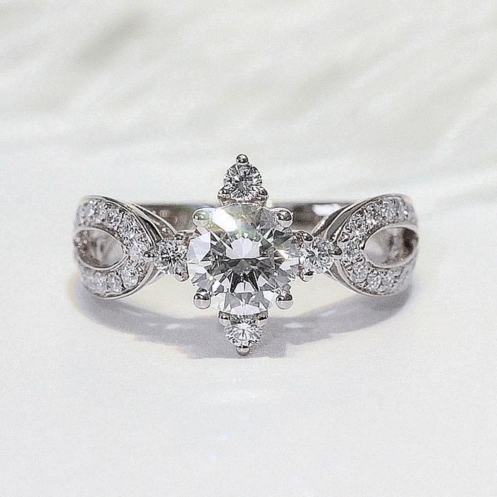 Split Shank GIA Diamond Engagement Ring