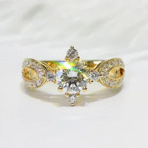 Split Shank GIA Diamond Engagement Ring