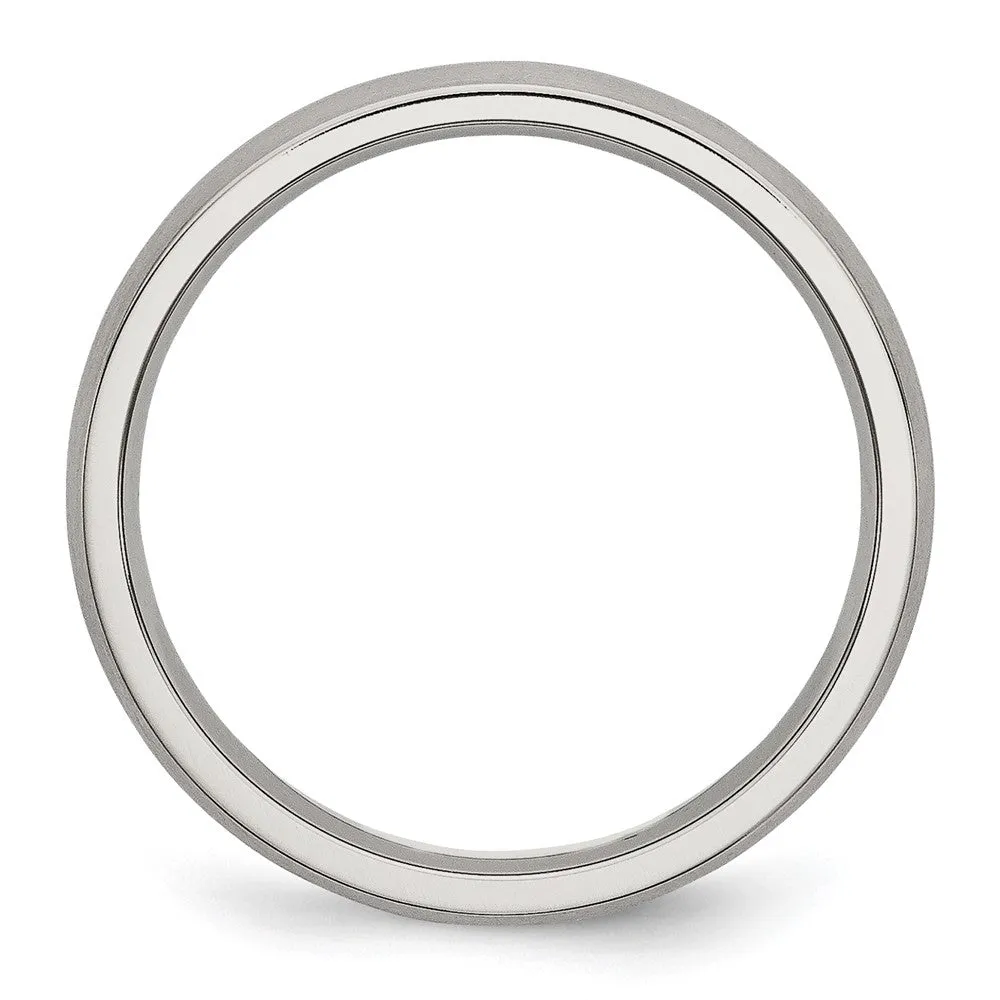 Stainless Steel Brushed 4mm Half Round Band