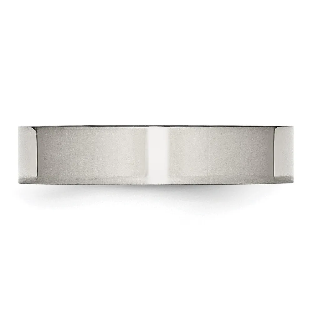 Stainless Steel Polished 5mm Flat Band