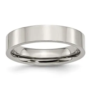 Stainless Steel Polished 5mm Flat Band