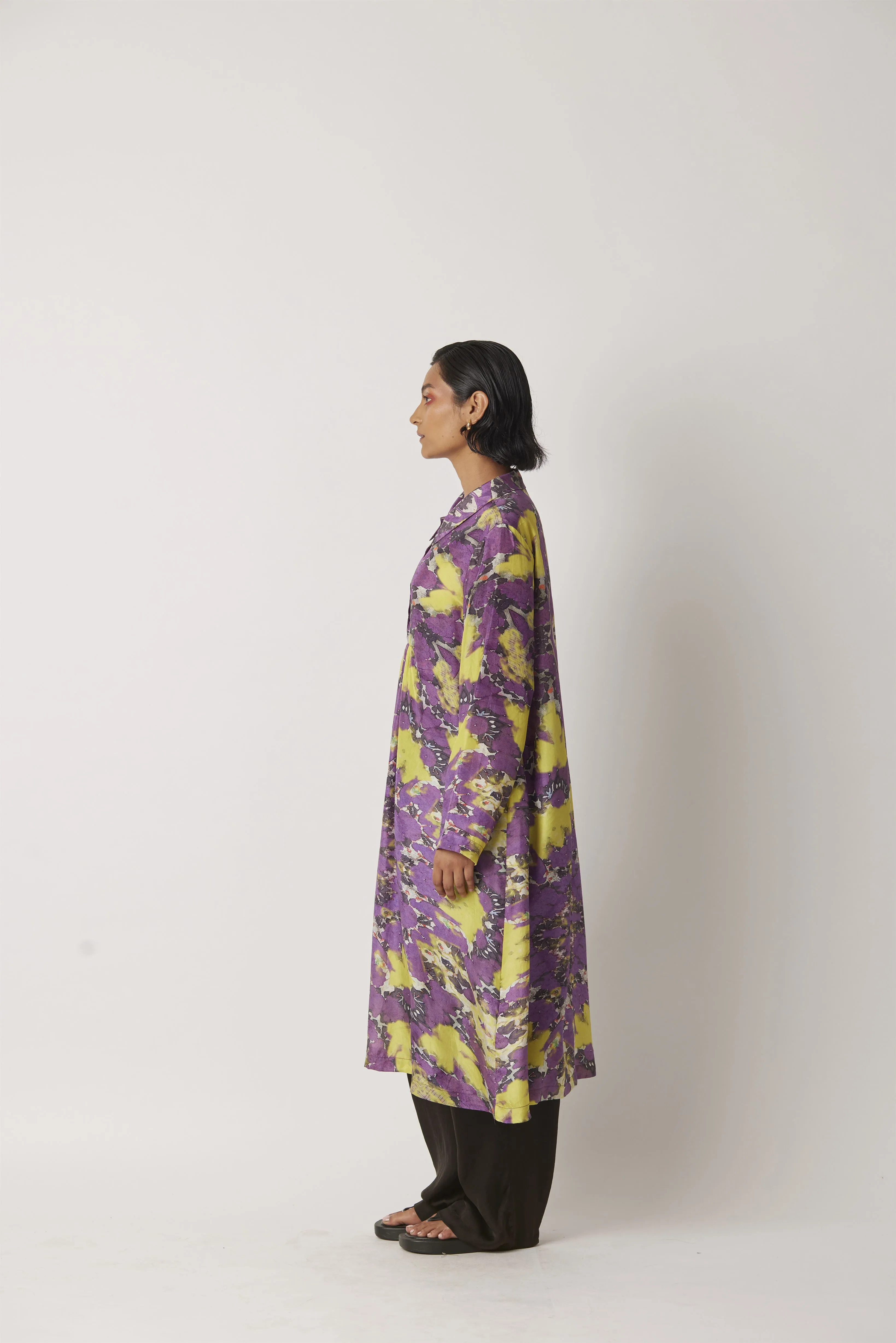 Summer Dress Silk Motley Kaleidoscope Pattern-Kaleidoscope-Fashion Edit-Yc14D-115 Yc14Kl-01-Yavi