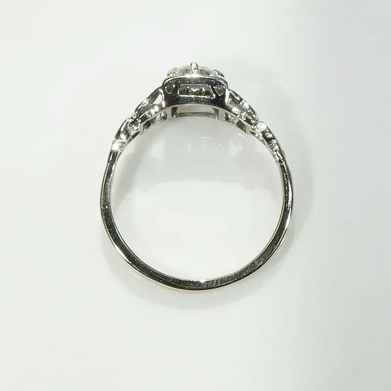 Sweet Square Cluster Diamond Engagement Ring