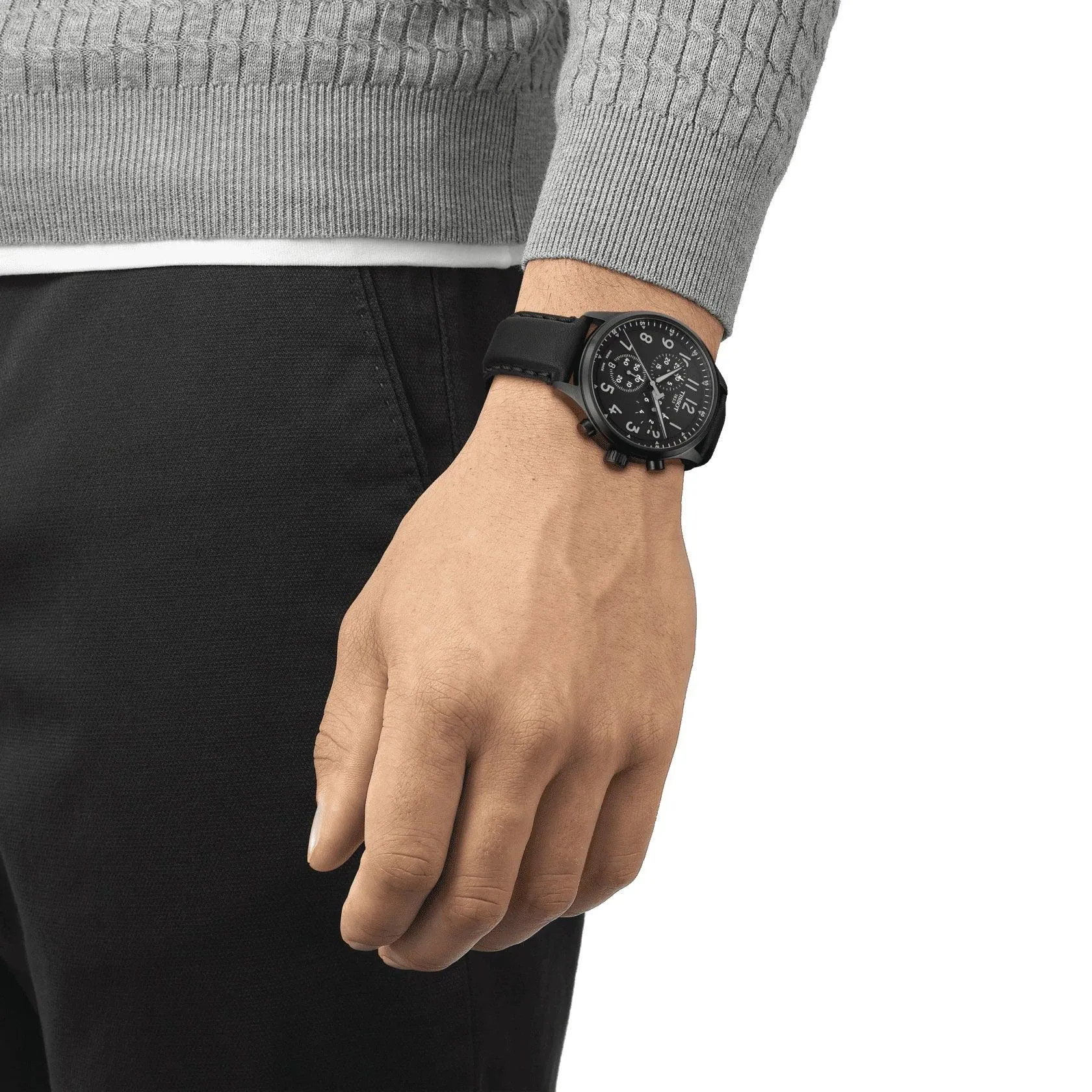 Tissot Chrono XL Vintage 45mm Black Quartz Watch Steel Finish Pvd Black T116.617.36.052.00