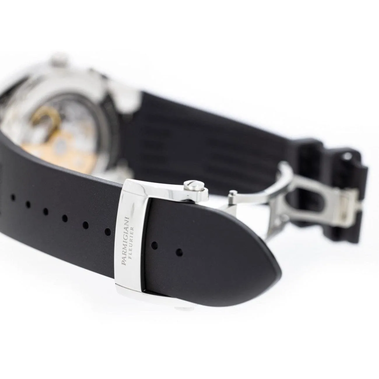 Tonda Black Dial Rubber Strap Steel
