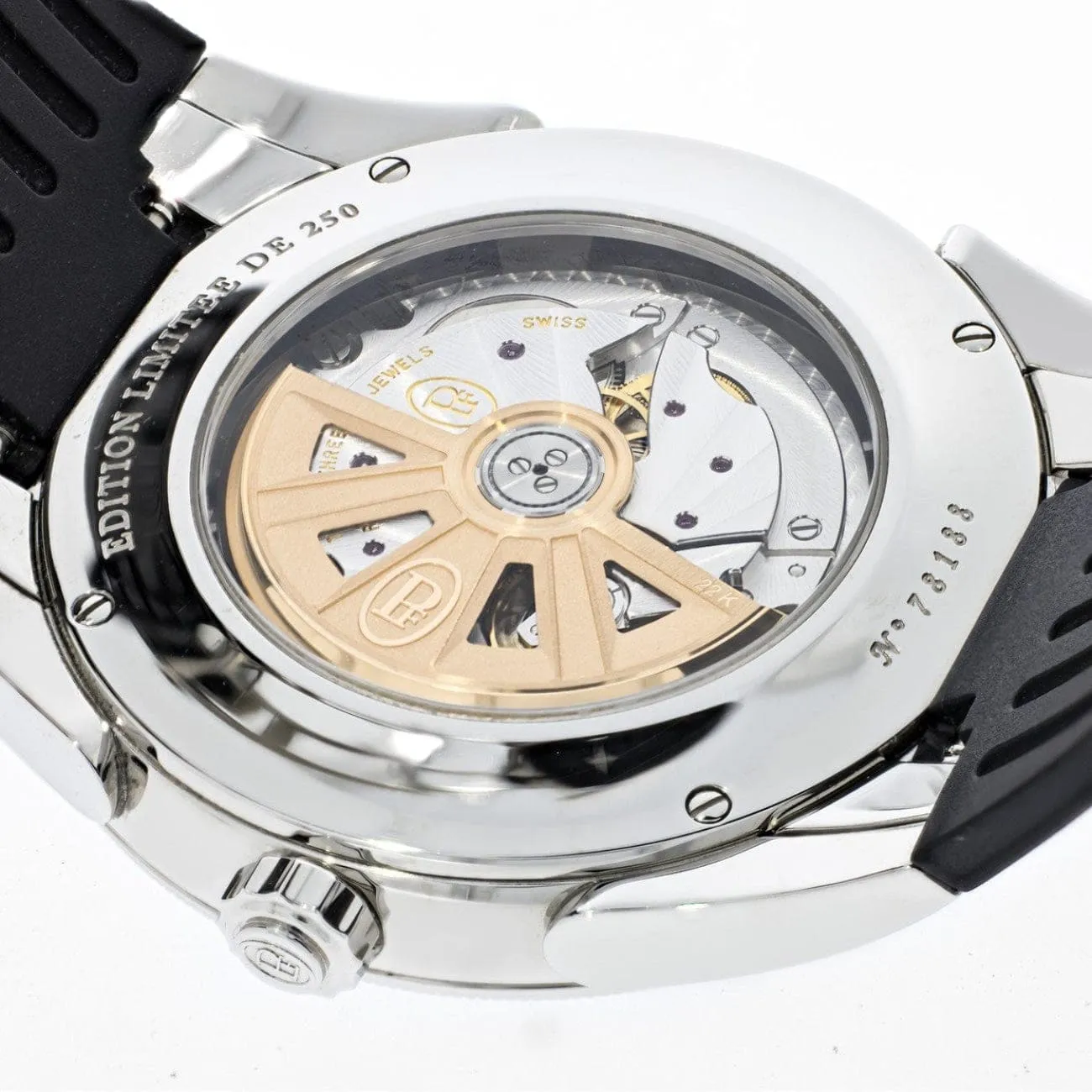 Tonda Black Dial Rubber Strap Steel
