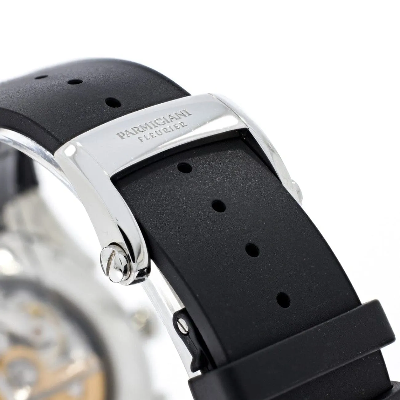 Tonda Black Dial Rubber Strap Steel