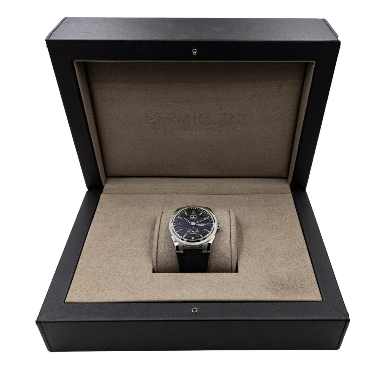 Tonda Black Dial Rubber Strap Steel