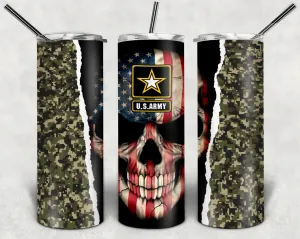 US army skull Tumbler