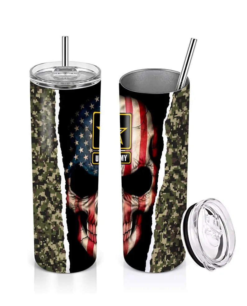 US army skull Tumbler
