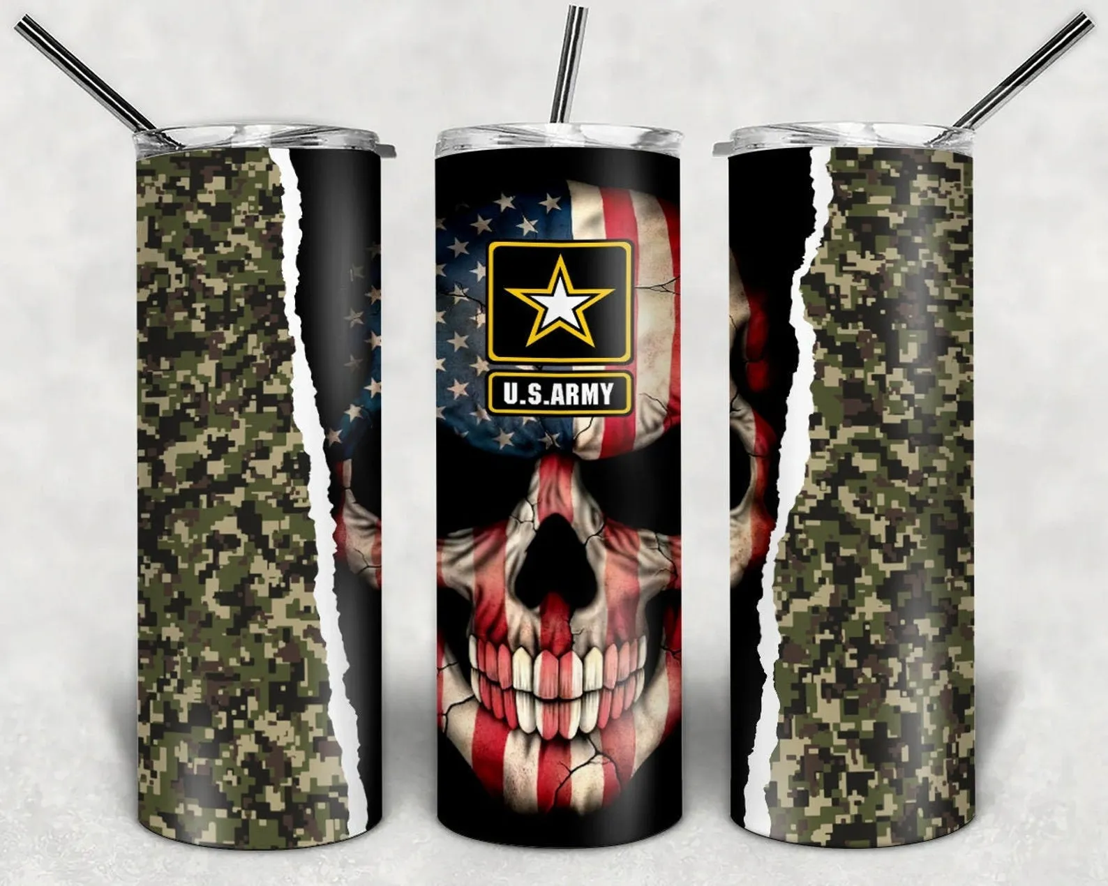 US army skull Tumbler