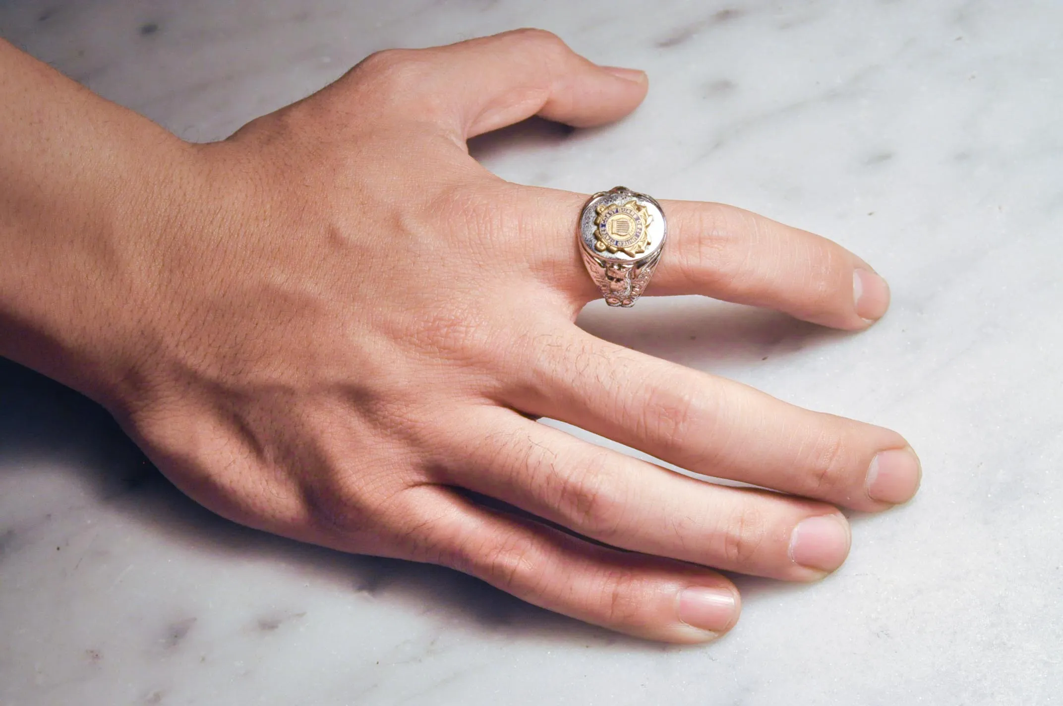 USCG Sterling Silver Signet Ring
